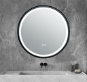 Lafiness Murano LED spiegel rond m/zwarte rand 70cm