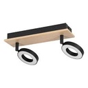 Eglo Rieveles opbouwspot 2x4,2W hout/zwart