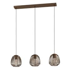 Eglo Espinal hanglamp Ø28cm 3x E27 brons staal