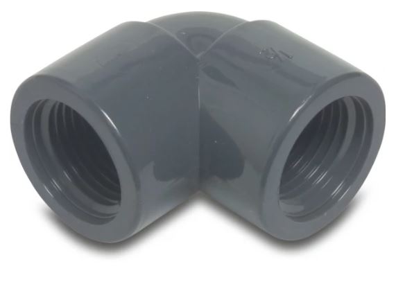 Druk PVC bocht 3/4 - 90° FF