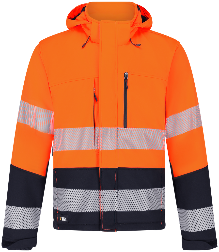 Scuti softshell oranje/zwart - High-vis
