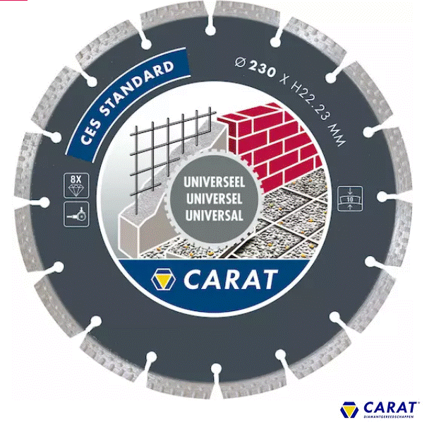 Carat diamantschijf CES Standaard universeel 230 x 22,2mm