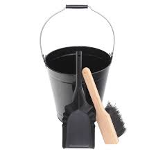 Set emmer + stoffer + bezem zwart