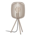 Eglo Romazinna tafellamp 1xE27 staal/zandkleur