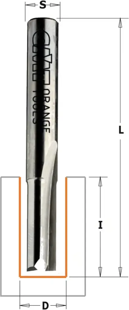 CMT Groeffrees met rechte snijkoppen - HWM D7 x 18mm L49