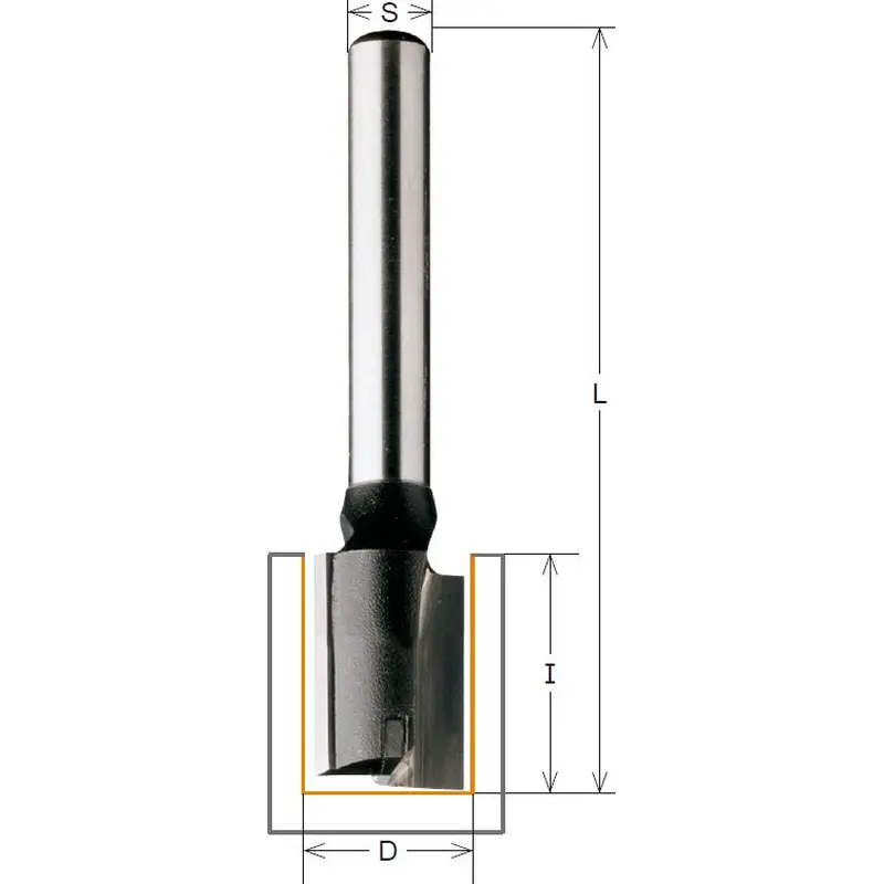 Rechte groeffrees - HW D23,5 x 20mm L70
