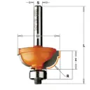 Bolle radiusfrees met kogellager - HW D31,7 x 14,3mm L55