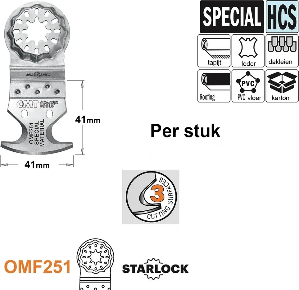 CMT Multi-mes 3 snijvlakken 41mm - HCS