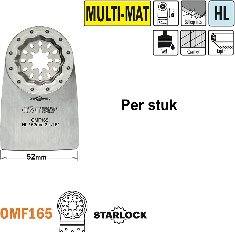HL flexibele spatel/schraper 52mm