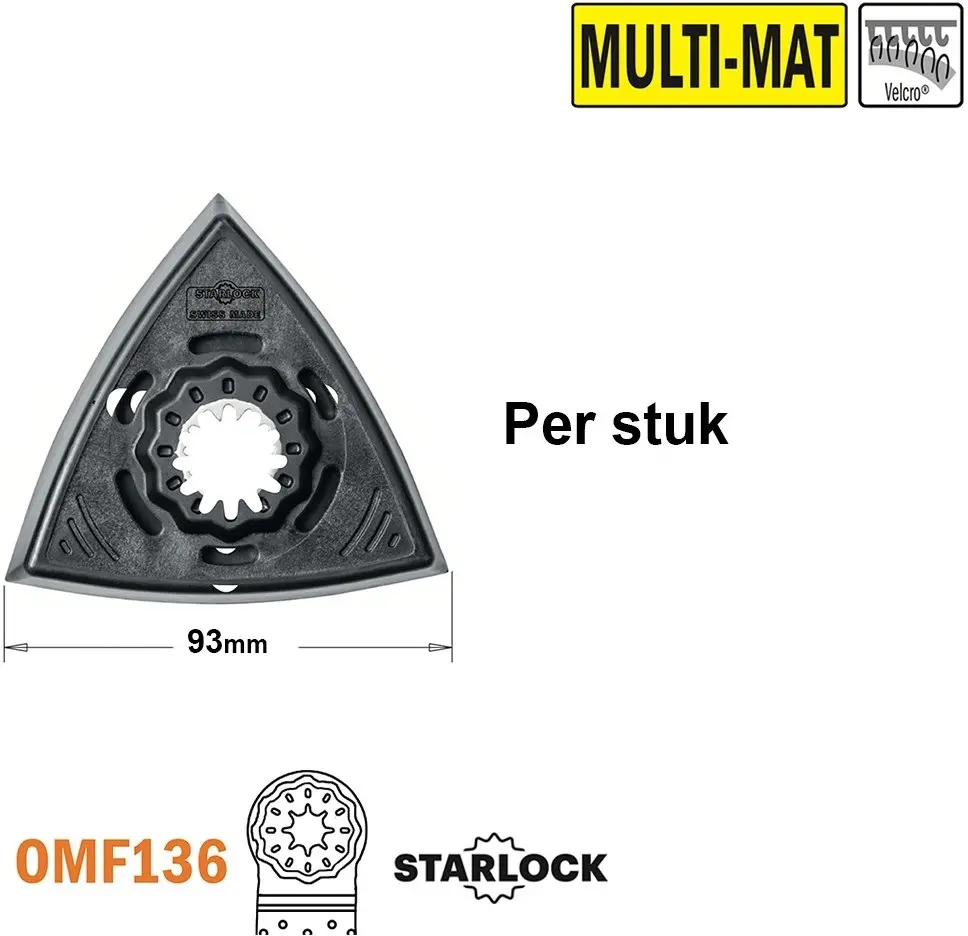 Geperforeerde schuurvoet 93mm - Starlock