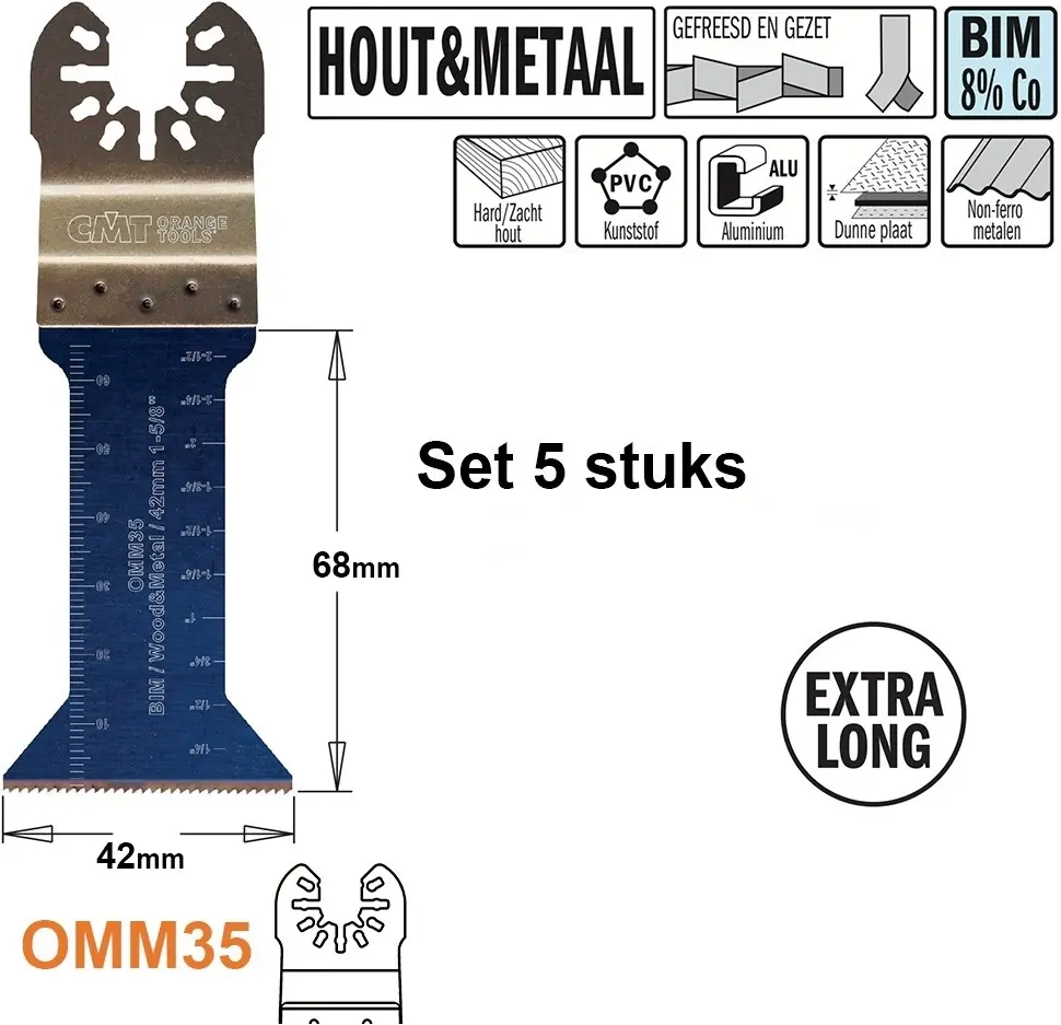 Multitoolzaagblad voor hout en metaal 42mm - BIM