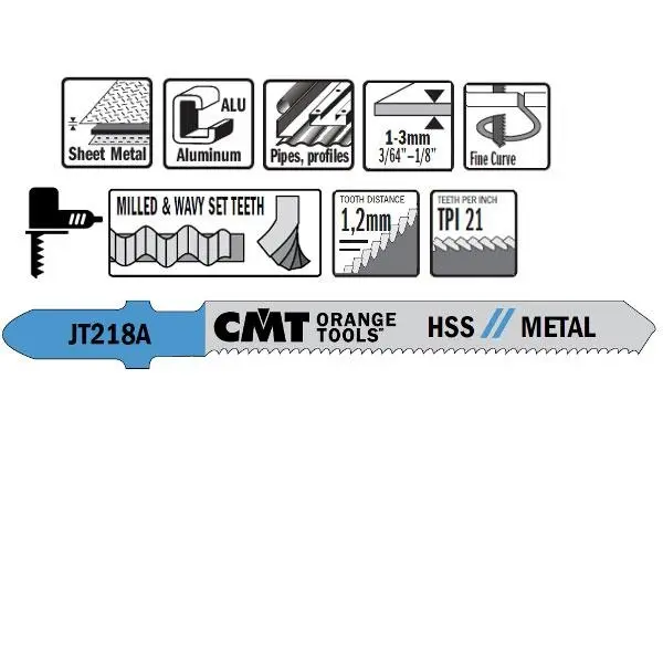 CMT Dec.zaag 76mm (Fijn bocht) metaal*1~3mm - HSS - 5st