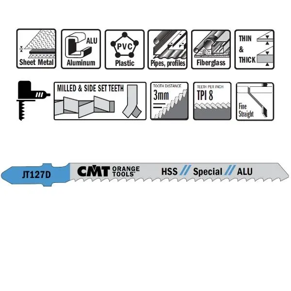 CMT Dec.zaag 100mm (Fijn recht) TS3 TPI8 - HSS - 5st