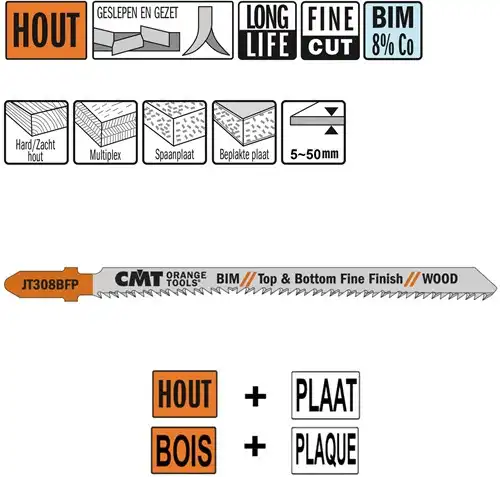 Dec.zaag 120mm (Fijn recht) CMT