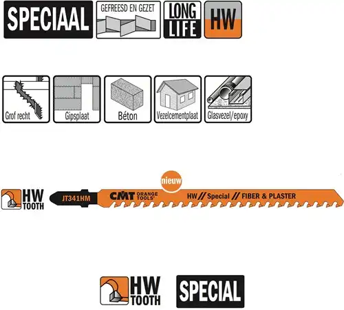 Dec.zaag 132mm (Grof recht) TS4,3 TPI6 - HM - 3st