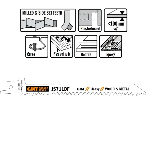 Reciprozaagblad Bi-metaal 150mm x 1,25  x 6TPI