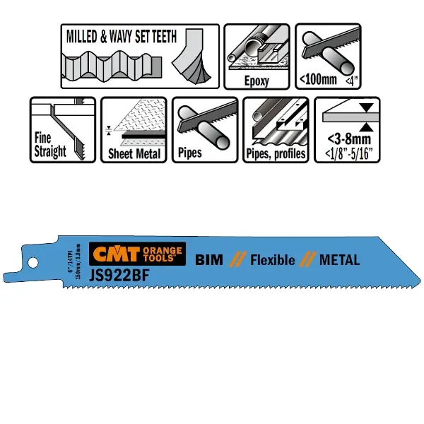CMT Reciprozaagblad Bi-metaal 150mm x 0,9  x 14TPI