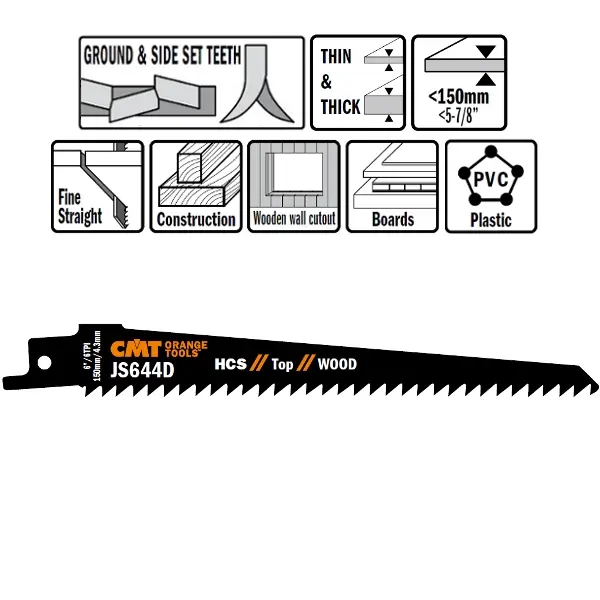 Reciprozaagblad HCS 200mm x 1,25  x 6-10TPI