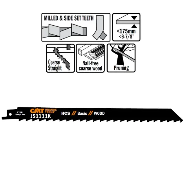 CMT Reciprozaagblad HCS 225mm x 1,25  x 3TPI