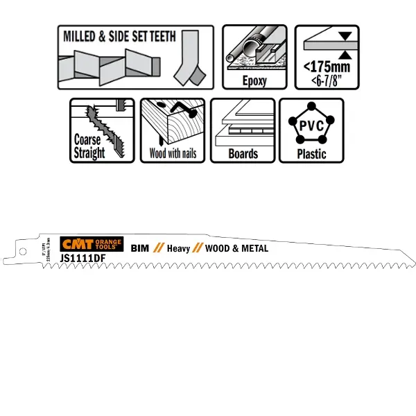 Reciprozaagblad Bi-metaal 225mm x 1,25  x 6TPI