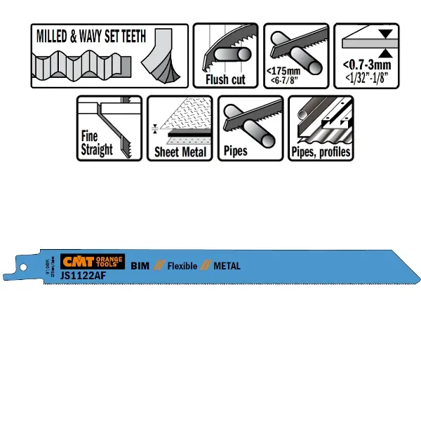 Reciprozaagblad Bi-metaal 225mm x 0,9 x 24TPI