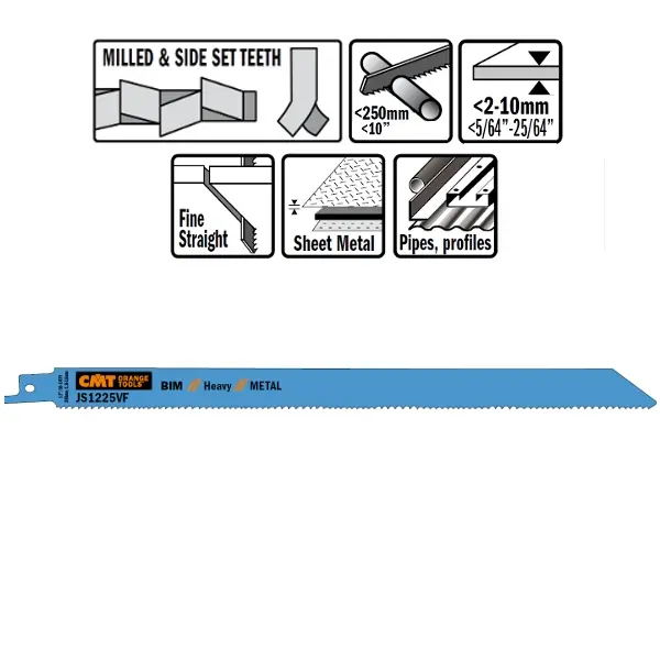 CMT Reciprozaagblad Bi-metaal 300mm x 1,25  x 10-14TPI