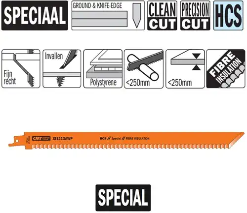 CMT Reciprozaagblad HCS 300mm x 1,5mm