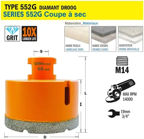 CMT Gatzaag voor extreem harde materialen D68mm L40mm