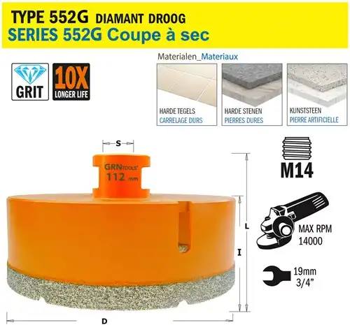 CMT Gatzaag voor extreem harde materialen D112mm L40mm