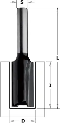 CMT Rechte bovenfrees (contractor) HW D25  x 25,4mm L57