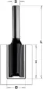 CMT Rechte bovenfrees (contractor) HW D25  x 25,4mm L57