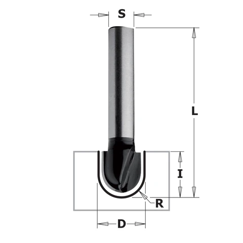 Holprofielfrees (contractor) HW D19 x 12,7mm