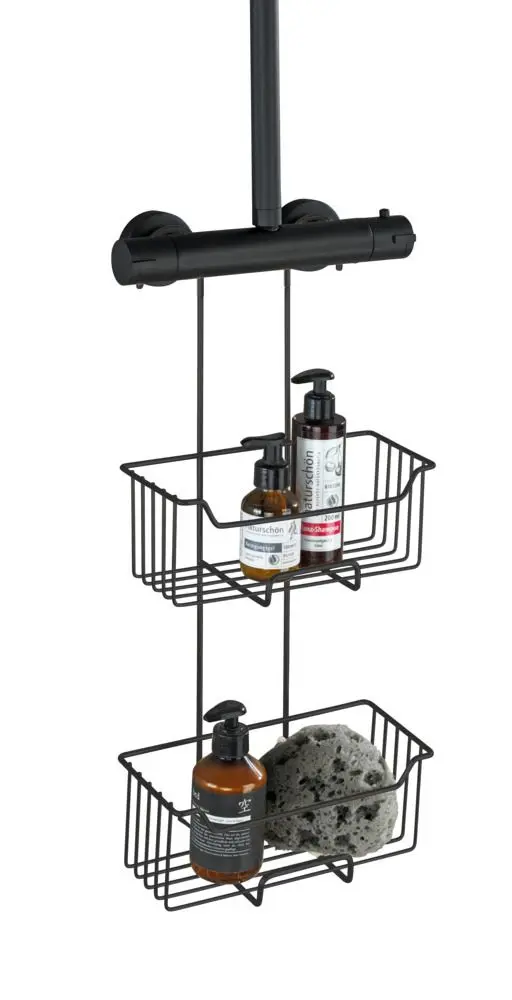 Douchecaddy Milo 2-laags RVS mat zwart