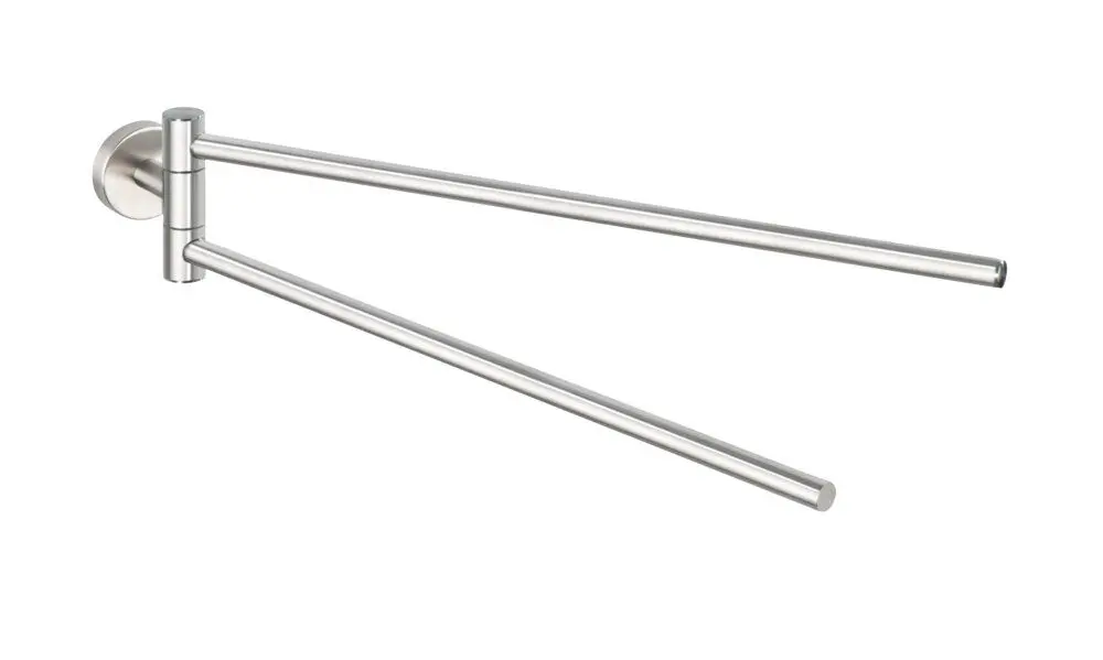 Bosio handdoekhouder m. 2 arm. RVS mat
