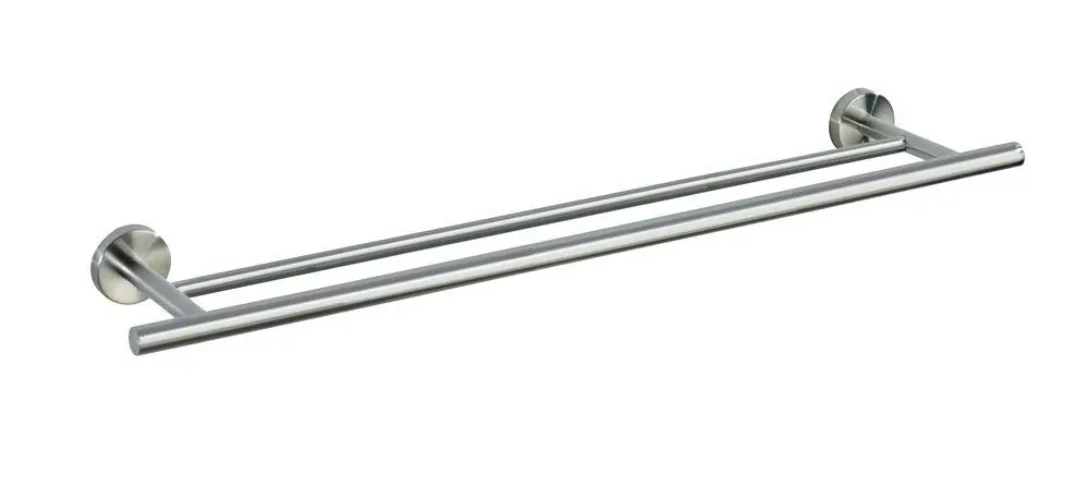 Bosio handdoekstang Duo RVS mat