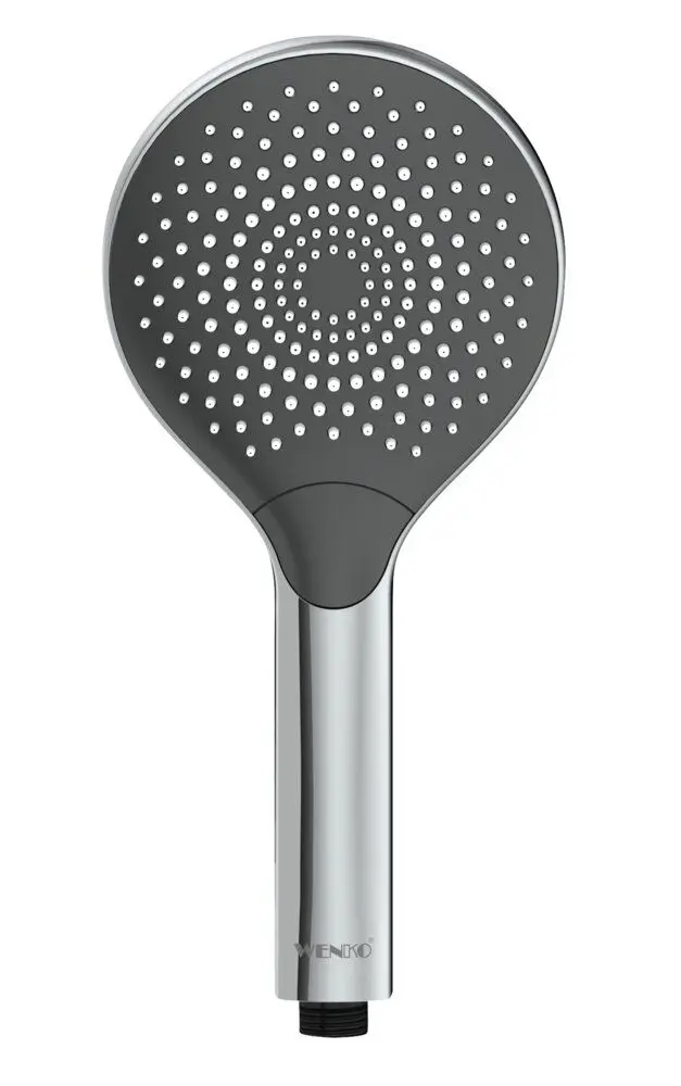 Handdouche watersaving Ø120mm - 3 jets - chroom/grijs