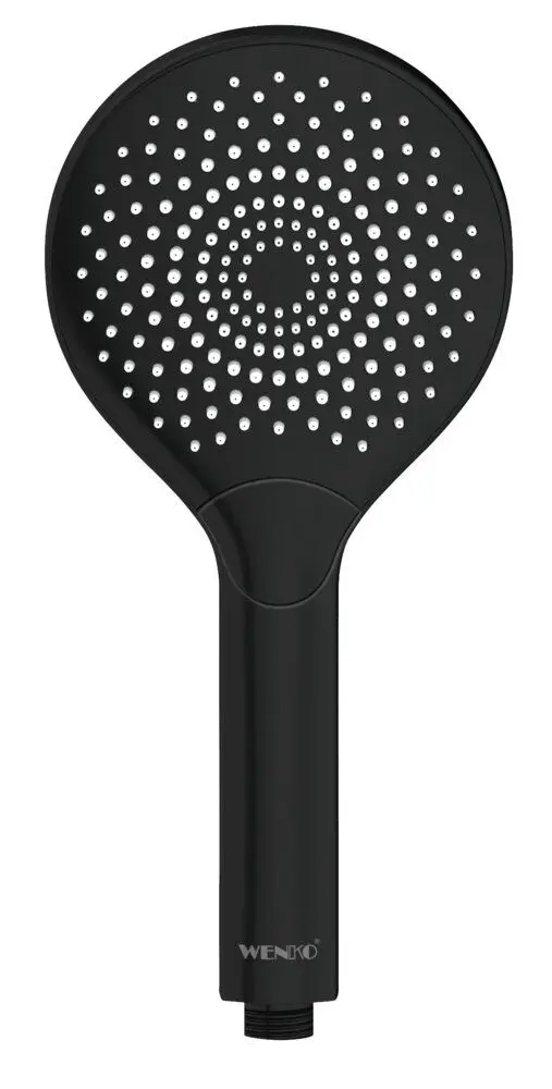 Handdouche watersaving Ø120mm - 3 jets - zwart