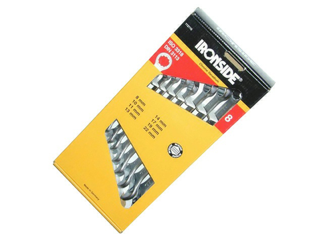 Set ringsteeksleutels CV 8-22mm (8st)