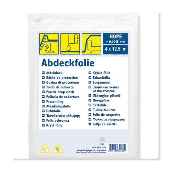 Spatfolie HDPE 0,005mm 50m² (4x 12,5M)