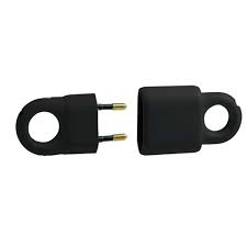 STEKKER + TEGENSTEK 2.5A ZWART