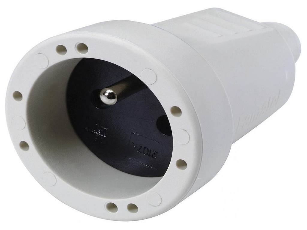 TEGENSTEKKER PVC 2P+A WIT
