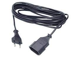 VERLENGSNOER 2X0.75 PVC 5M ZWART