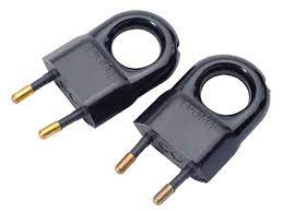 STEKKER 2P 2.5A ZWART - 2 STUKS