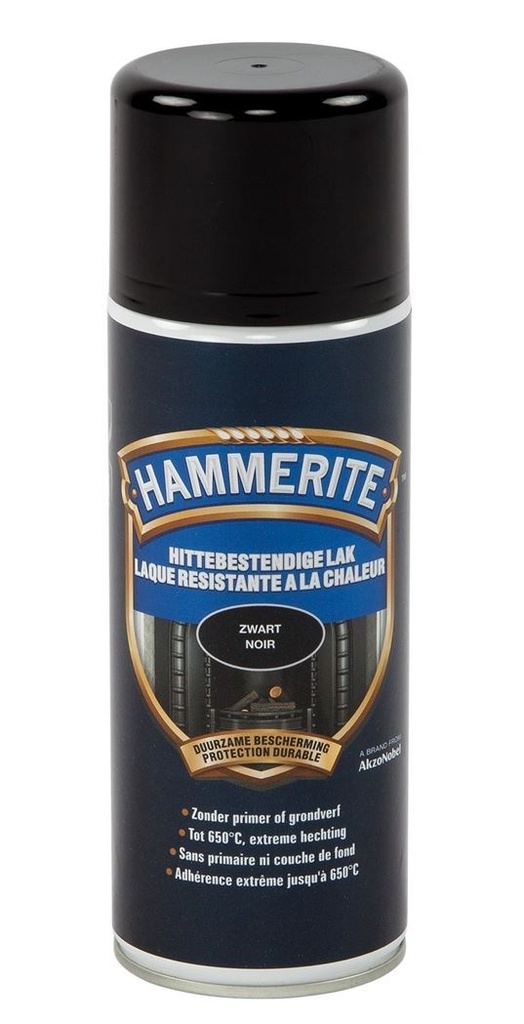 Hammerite hittebestendige lak zwart 400ml