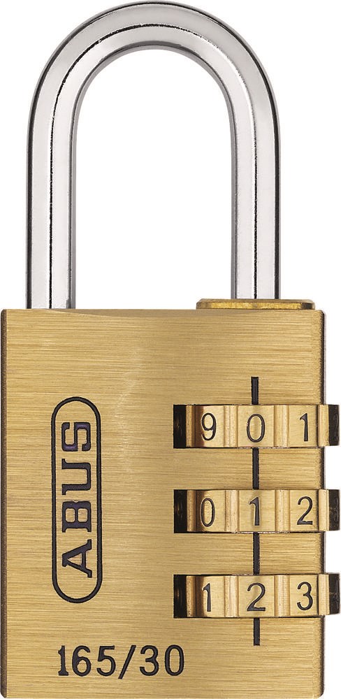 Abus 165/30 cijferhangslot messing
