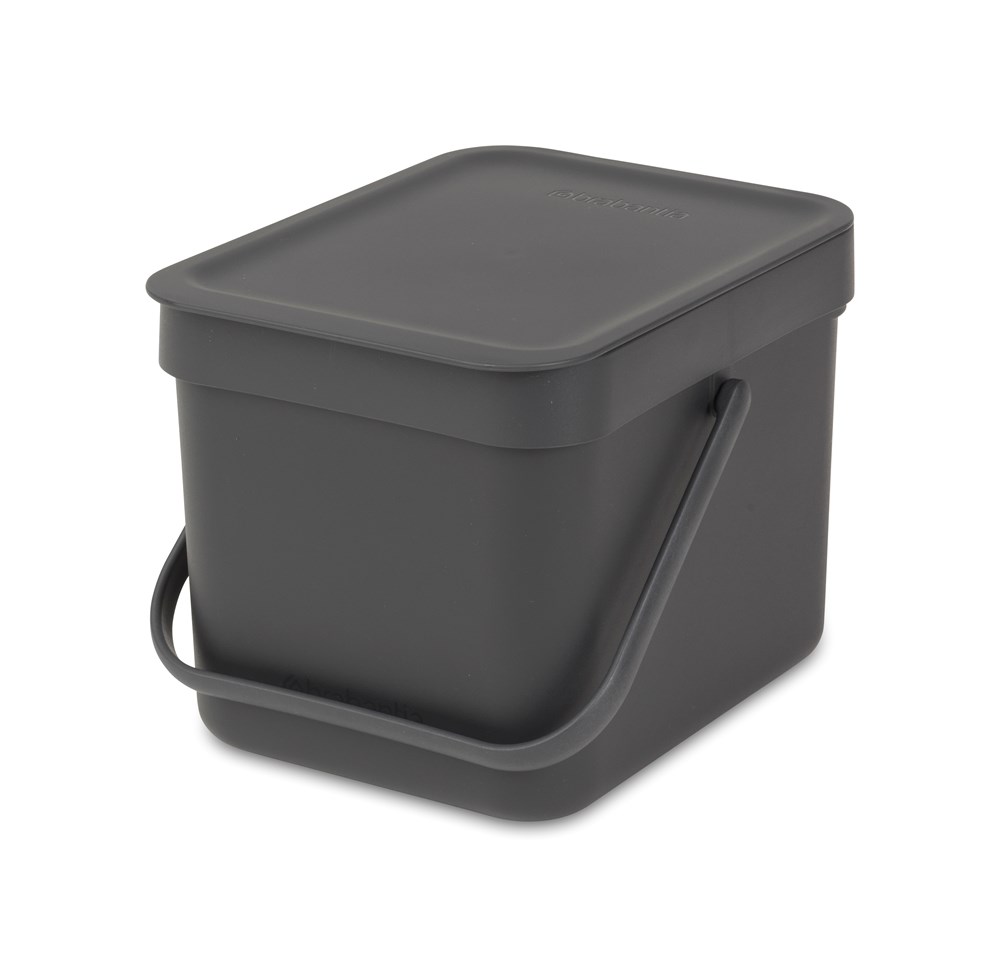 AFVALEMMER SORT&GO 6L GRIJS