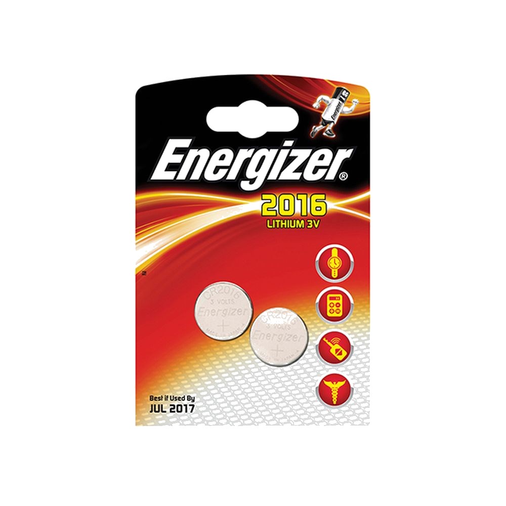 2 BAT ENERGIZER LITHIUM 3V CR2016