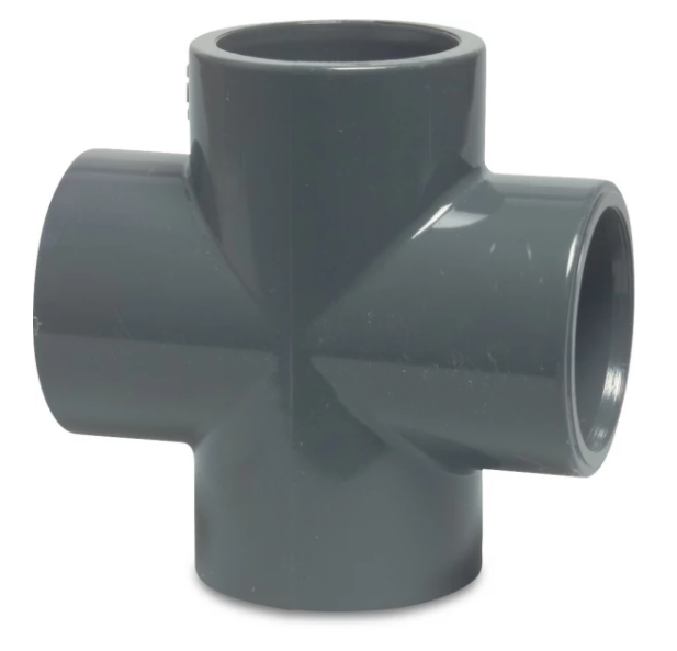 Druk PVC kruisstuk 32mm