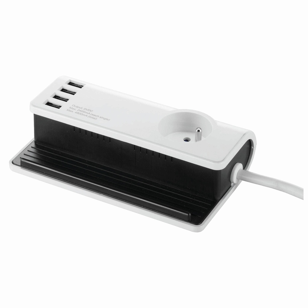 DOORVOERSTEKKER 4XUSB 4.8A