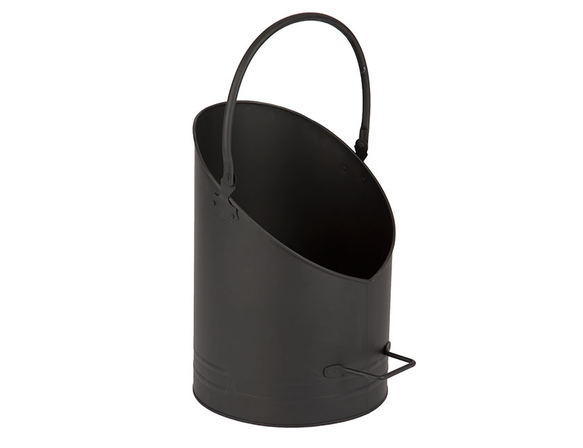 Pellet/kolen emmer zwart Ø 28cm x H40cm
